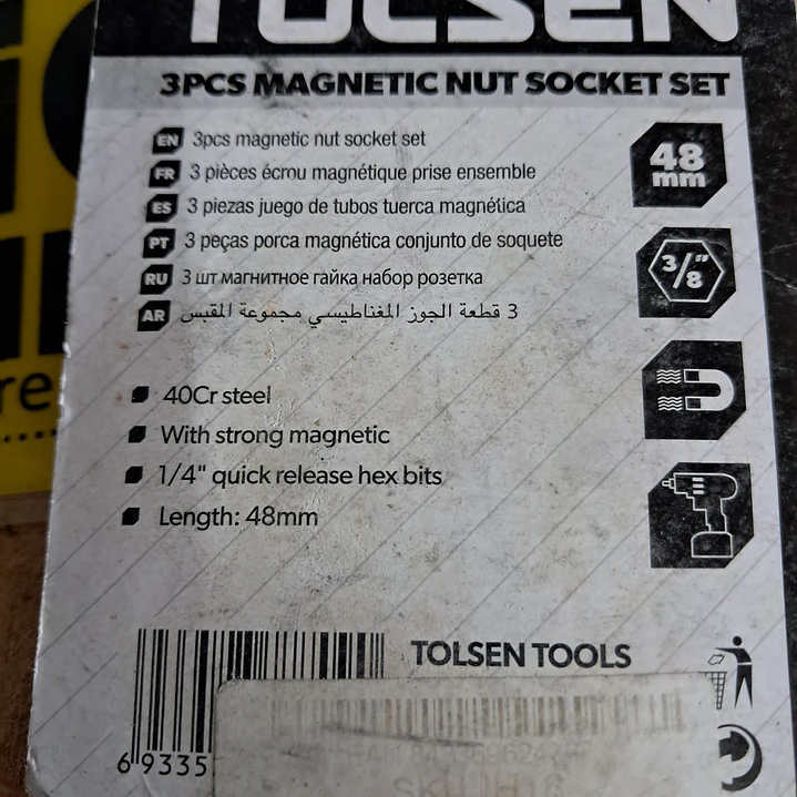 conjunto de chaves de caixa magnéticas da Tolsen (modelo 77832).  2