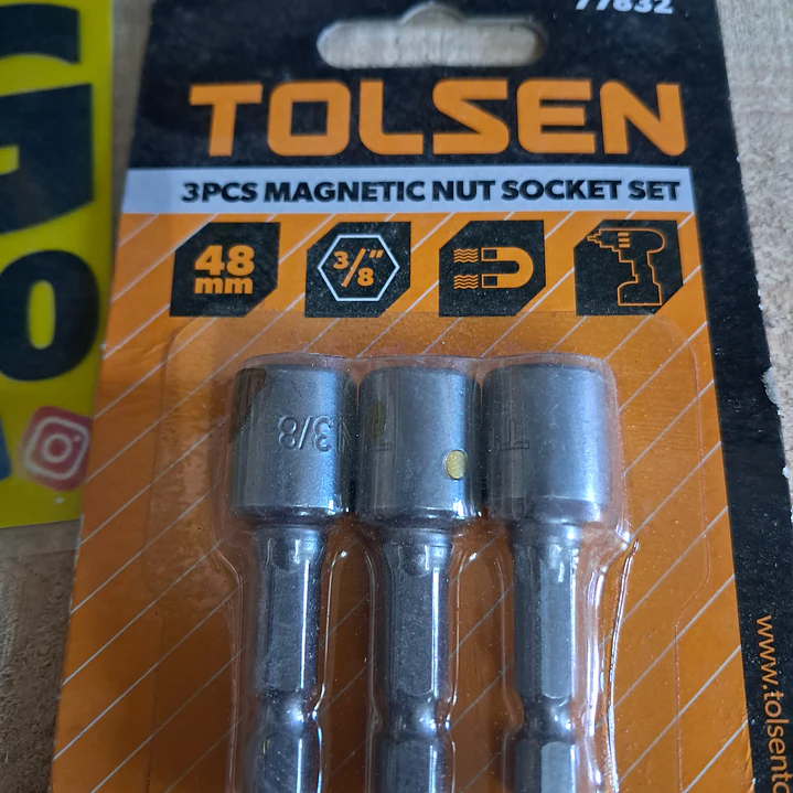 conjunto de chaves de caixa magnéticas da Tolsen (modelo 77832).  3