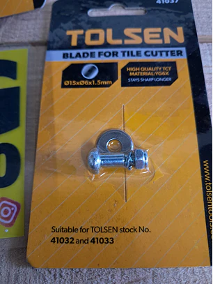 lâmina de substituição para cortador de azulejos da marca Tolsen.