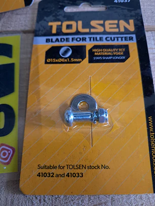 lâmina de substituição para cortador de azulejos da marca Tolsen.