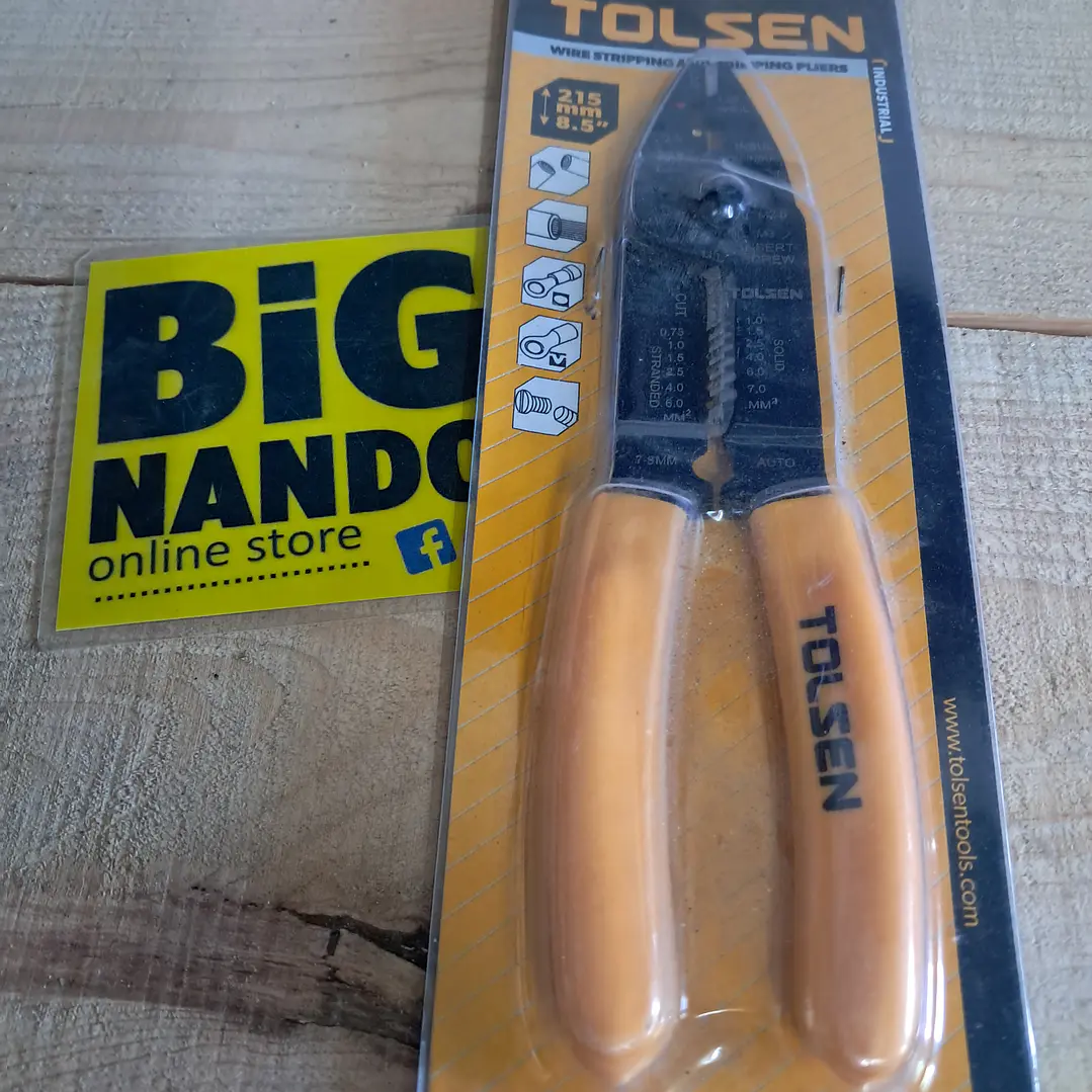 alicate de decapagem de fios Tolsen Industrial, modelo 38052.  1