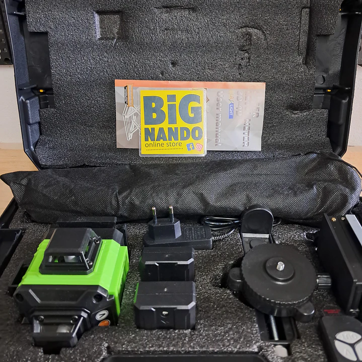 Nível lazer autonivelante, 2 batarias, comando + mala transporte plástico.  6