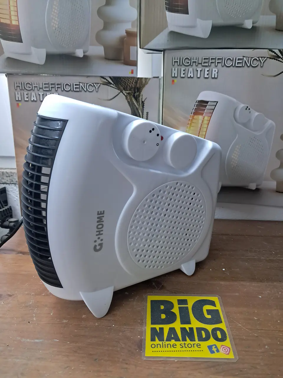 Aquecedor de Resistência + Ventilador 500W Branco 5
