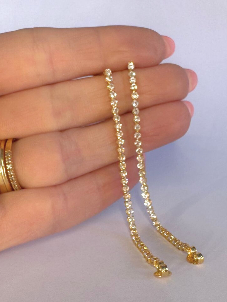 Brinco Comprido com Zircônia 1