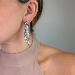 Brinco Strass Chuveiro 