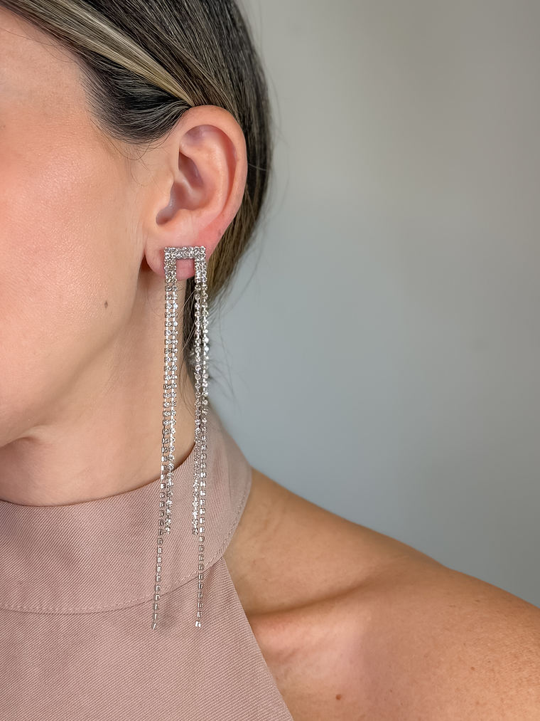 Brinco longo Strass  1