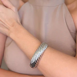 Bracelete Orgânico Ródio Branco