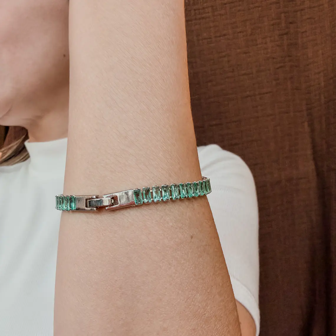 Pulseira Baguete Verde 1