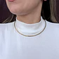Choker Aro Dourado e Ródio Branco - Thumbnail 1