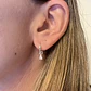 Argola Cravejada Pingente Prata 925 - Thumbnail 1