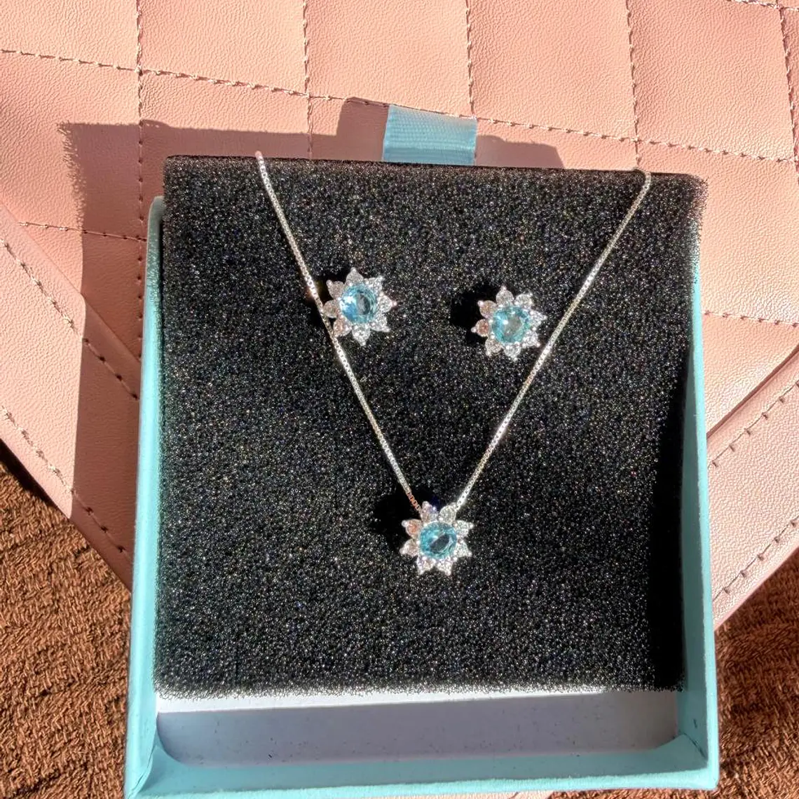Conjunto Prata 925 Flor 1