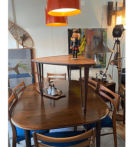 Vintage Teak Tripod Coffee Table by BC Mobler