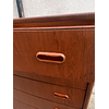 Vintage Danish Curved Front Teak Dresser, 1960s