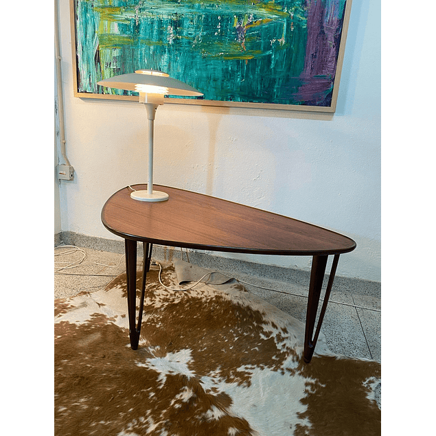 Vintage Teak Tripod Coffee Table by BC Mobler