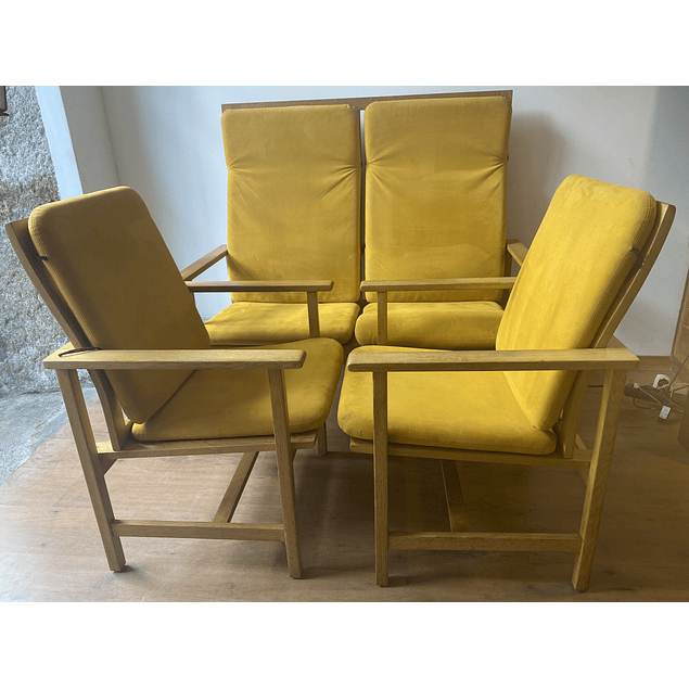Design by Borge Mogensen  set of 2 chairs and 1 sofa  Denmark