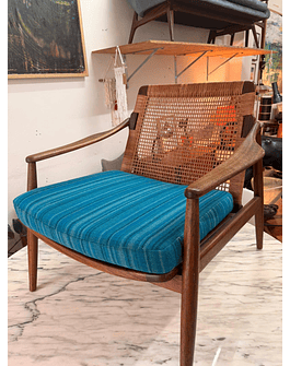 Hartmut Lohmeyer Model 400 Armchair for Wilkhahn – Teak & Cane (Germany, 1960s)