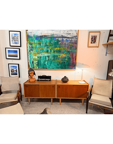 Vintage Mid-Century Sideboard Set – Scandinavian Modern Cabinet (Pair)