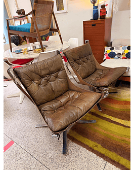 Falcon Metal Lounge Chairs by Sigurd Resell – Scandinavian Modern Icon