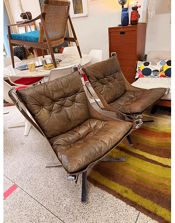 Falcon Metal Lounge Chairs by Sigurd Resell – Scandinavian Modern Icon