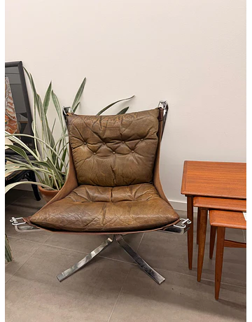 Vintage Leather Falcon Armchair
