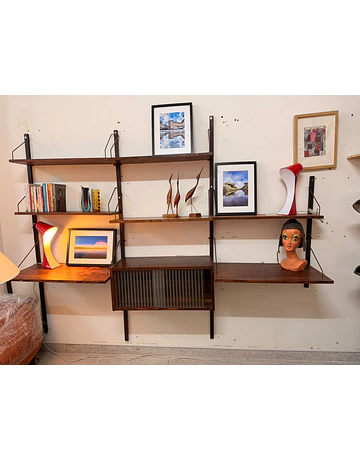 Vintage Rosewood Hanging Wall Unit by PS