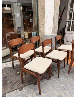 6chairs teak by Erick Buch