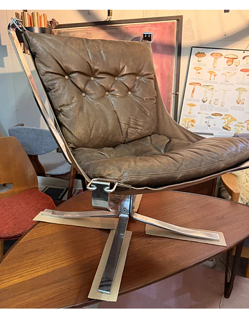 Vintage Leather Falcon Armchair