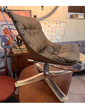 Vintage Leather Falcon Armchair
