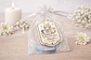 Lembrança de Batismo, Crisma, Primeira Comunhão Personalizada com Anjo - Acabamento Azul ou Branco - Thumbnail 2