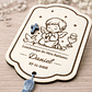 Lembrança de Batismo, Crisma, Primeira Comunhão Personalizada com Anjo - Acabamento Azul ou Branco - Thumbnail 3