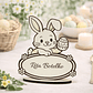 Marcador de Mesa em forma de Coelhinho da Páscoa - forma oval - Thumbnail 1
