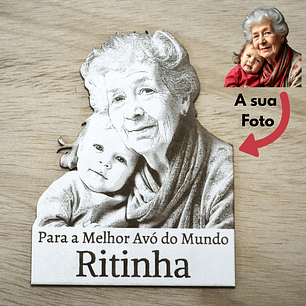 Lembrança Personalizada para Familiar (Avó, Avô, Mãe, Pai...) com a sua própria fotografia