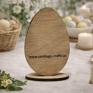 Marcador de Mesa em forma de Ovo da Páscoa