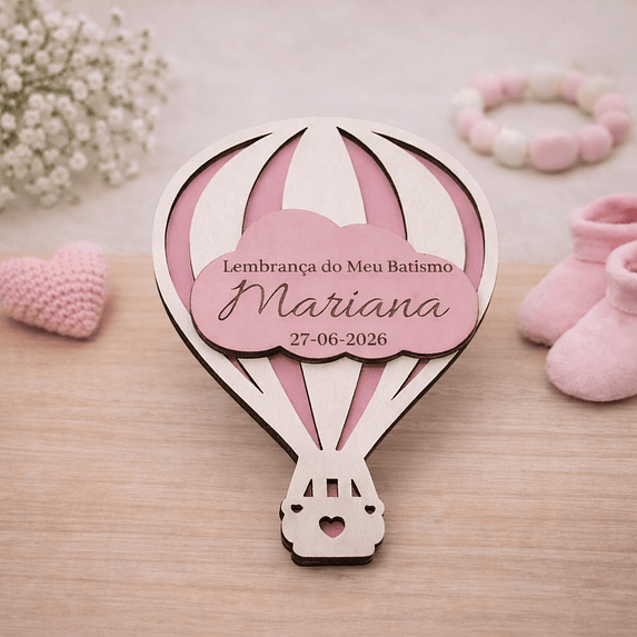 Lembrança de Batismo, Primeira Comunhão, Crisma em forma de Balão com Íman 1