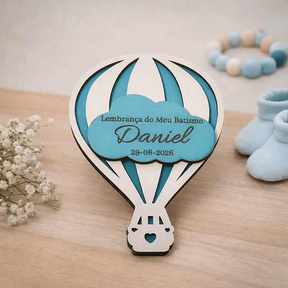 Lembrança de Batismo, Primeira Comunhão, Crisma em forma de Balão com Íman 2
