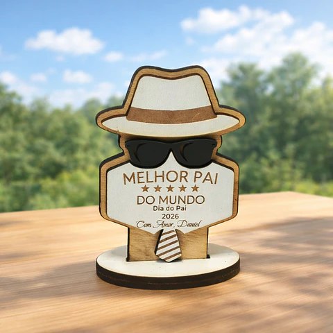 Lembrança Personalizada “Melhor Pai do Mundo” - Presente para o Dia do Pai