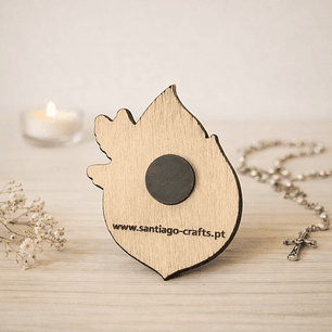 Lembrança de Batismo, Crisma, Primeira Comunhão Personalizada com Pomba da Paz com Ramo Verde - com Íman