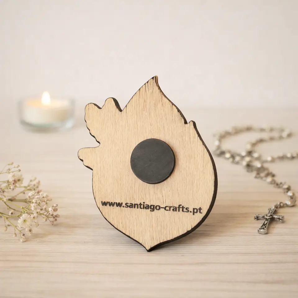 Lembrança de Batismo, Crisma, Primeira Comunhão Personalizada com Pomba da Paz com Ramo Verde - com Íman 2