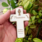 Lembrança Religiosa Personalizada com Íman – Batismo, Primeira Comunhão, Crisma e Profissão de Fé Cruz com Cálice Dourado em MDF - Thumbnail 5
