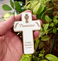 Lembrança Religiosa Personalizada com Íman – Batismo, Primeira Comunhão, Crisma e Profissão de Fé Cruz com Cálice Dourado em MDF - Thumbnail 5