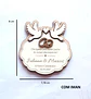 Lembrança de Casamento com Alianças Douradas Personalizada em Madeira e MDF Branco - Thumbnail 5