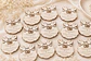 Lembrança de Casamento com Alianças Douradas Personalizada em Madeira e MDF Branco - Thumbnail 3