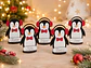 Marcador de Lugar de Natal Personalizado – Pinguim com Nome em MDF e Feltro - Thumbnail 2