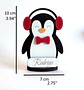 Marcador de Lugar de Natal Personalizado – Pinguim com Nome em MDF e Feltro - Thumbnail 4