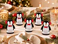 Marcador de Lugar de Natal Personalizado – Pinguim com Nome em MDF e Feltro - Thumbnail 1