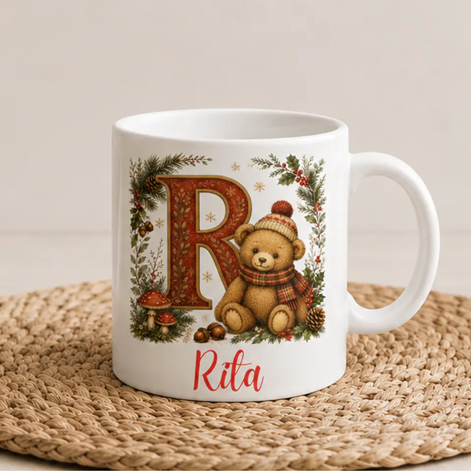 Caneca Personalizada de Natal com Ursinho 2