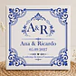 Lembrança de Casamento Personalizado em Azulejo Português com Íman e Saquinho de Organza (opcional) - Thumbnail 1