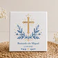 Lembrança de Batizado Personalizada em Azulejo com Íman e Saquinho de Organza (opcional)  - Thumbnail 1
