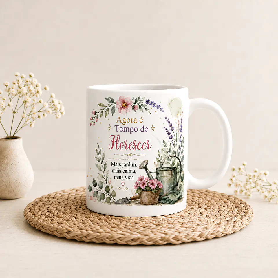 Caneca Personalizada de Reforma com Nome – Agora é Tempo de Florescer 3