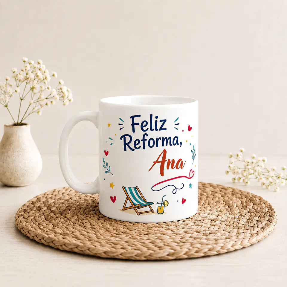 Caneca Personalizada de Reforma com Nome – Adeus Trabalho, Olá Liberdade 4